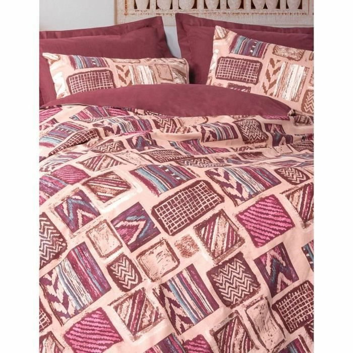 Aucune Juego de Cama Rojo 100% Algodón con Funda Nórdica y 2 Fundas de Almohada Aucune Juego de Cama Rojo 100% Algodón con Funda Nórdica y 2 Fundas de Almohada