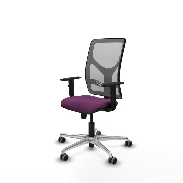 PIQUERAS Y CRESPO Silla de oficina Motilla con mecanismo Sincro, Morado y Gris