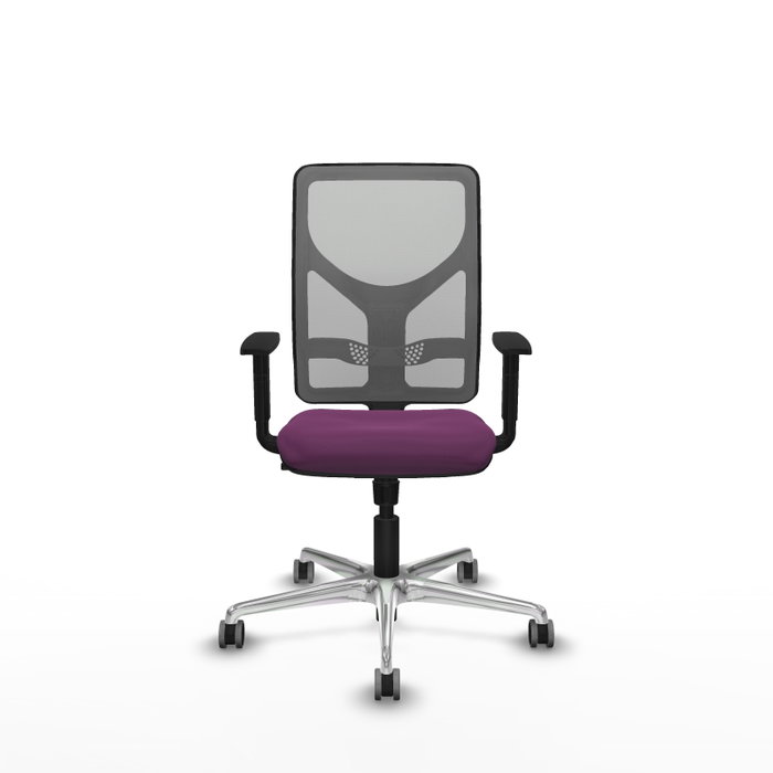 PIQUERAS Y CRESPO Silla de oficina Motilla con mecanismo Sincro, Morado y Gris