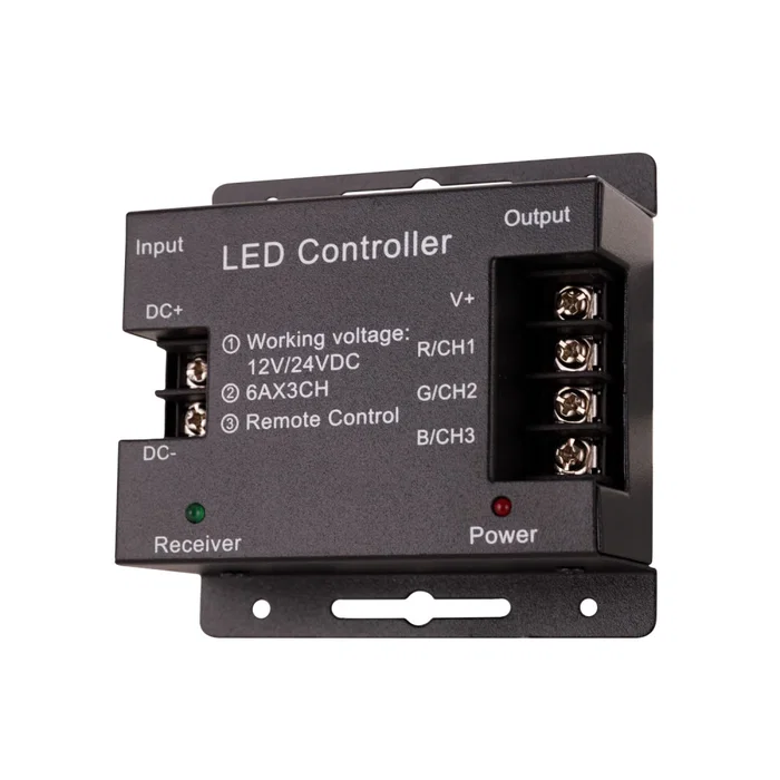 Controlador Rf Tira Rgb Mando a Distancia Circular 12-24VDC 216/432W Controlador Rf Tira Rgb Mando a Distancia Circular 12-24VDC 216/432W