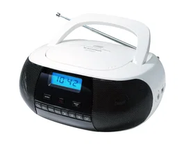 SUNSTECH Radio CD portátil CRUSM400WT Blanco