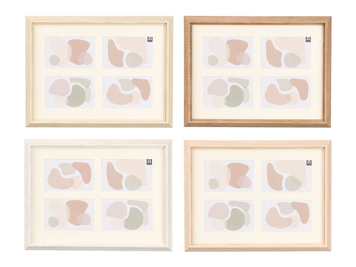 GIFTDECOR Marco Canto para 4 Fotos Surtido de Colores (Pack de 12) GIFTDECOR Marco Canto para 4 Fotos Surtido de Colores (Pack de 12)
