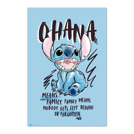 ERIK Poster Ohana Stitch Disney 91,5x61cm Impreso en Papel Brillo de Alta Calidad 150 gr