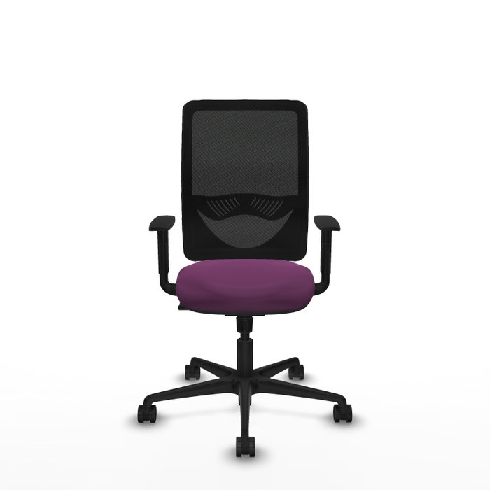 PIQUERAS Y CRESPO Silla de oficina Zulema con mecanismo Sincro, Morado y Negro