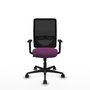 PIQUERAS Y CRESPO Silla de oficina Zulema con mecanismo Sincro, Morado y Negro