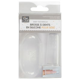 Tom et Zoe Cepillo Dientes Bebé con Dedal de Silicona para Higiene Bucodental