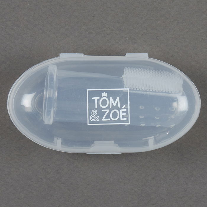 Tom et Zoe Cepillo Dientes Bebé con Dedal de Silicona para Higiene Bucodental