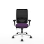 PIQUERAS Y CRESPO Silla de oficina Zulema con mecanismo Sincro/Traslack, Morado y Negro