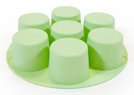 Muitomas Bandeja de Silicona para Muffins para Air Fryer, Verde