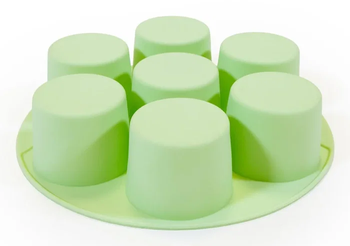 Muitomas Bandeja de Silicona para Muffins para Air Fryer, Verde Muitomas Bandeja de Silicona para Muffins para Air Fryer, Verde