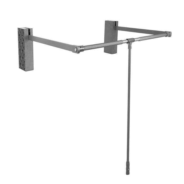 HERRAJES ALK Perchero abatible serie Óptima Grafito 830-1150 mm