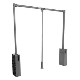 ALK System Perchero Abatible Serie Óptima Grafito Ext. 830-1150Mm