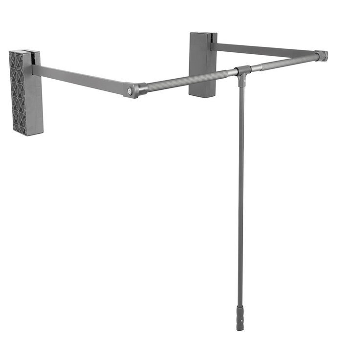 HERRAJES ALK Perchero abatible serie Óptima Grafito 830-1150 mm