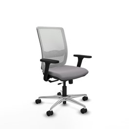 PIQUERAS Y CRESPO Silla de oficina Haches Gris y Blanco