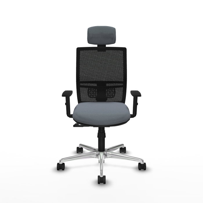 PIQUERAS Y CRESPO Silla de oficina Yunquera con mecanismo Sincro, Gris y Negro PIQUERAS Y CRESPO Silla de oficina Yunquera con mecanismo Sincro, Gris y Negro