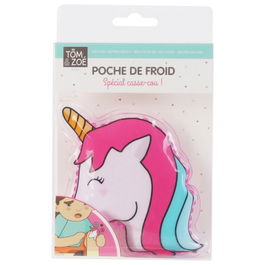 Sensly Bolsa de Hielo-Gel Infantil Unicornio Gato para Alivio de Golpes 9.3x1.5x13 cm