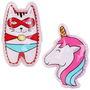 Sensly Bolsa de Hielo-Gel Infantil Unicornio Gato para Alivio de Golpes 9.3x1.5x13 cm