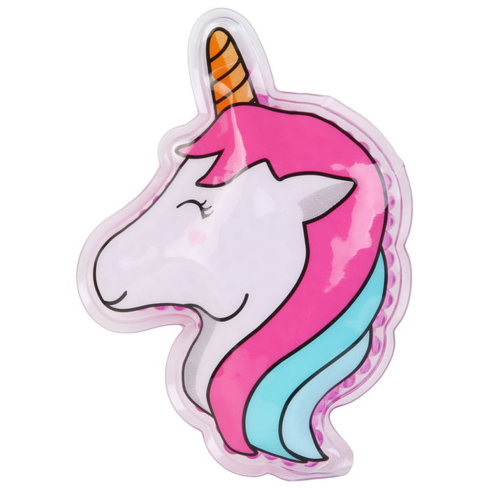 Sensly Bolsa de Hielo-Gel Infantil Unicornio Gato para Alivio de Golpes 9.3x1.5x13 cm
