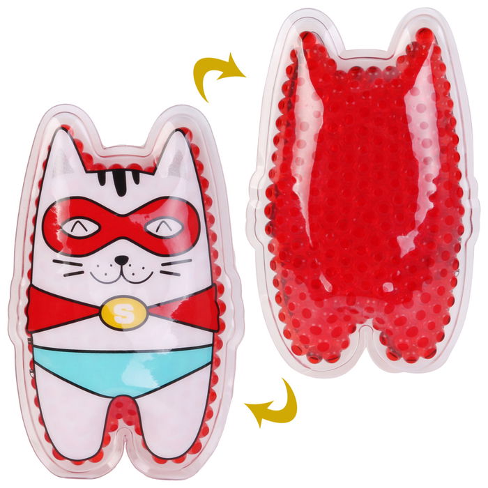 Sensly Bolsa de Hielo-Gel Infantil Unicornio Gato para Alivio de Golpes 9.3x1.5x13 cm