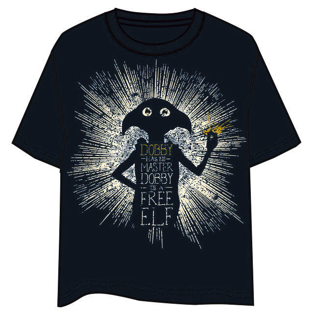 Warner Bros Camiseta adulto Harry Potter tejido Dobby estampado frontal 100% algodón Talla L Warner Bros Camiseta adulto Harry Potter tejido Dobby estampado frontal 100% algodón Talla L
