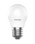 TOSHIBA Bombilla LED G45 E27, 4.7W, Luz Fría 6500K, Blanco, Ahorro Energético