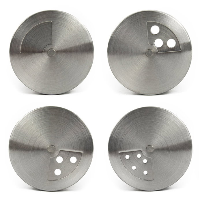 Quttin Set de 24 Especieros de Vidrio e Inoxidable Quttin Set de 24 Especieros de Vidrio e Inoxidable
