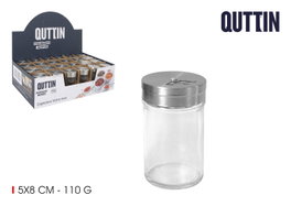 Quttin Set de 24 Especieros de Vidrio e Inoxidable