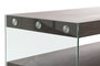 DKD Home Decor Consola de Cristal y MDF en Nogal Marrón