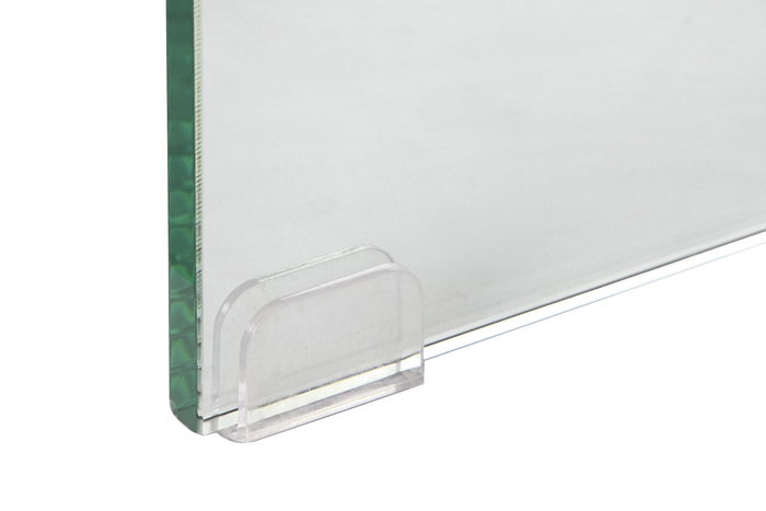 DKD Home Decor Consola Moderno Marrón Transparente Cristal MDF Nogal 45 x 80 x 160 cm