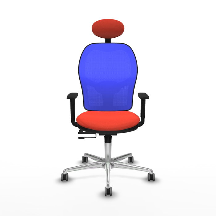 PIQUERAS Y CRESPO Silla de oficina Jorquera con mecanismo Sincro/Traslack, Azul y Naranja oscuro PIQUERAS Y CRESPO Silla de oficina Jorquera con mecanismo Sincro/Traslack, Azul y Naranja oscuro