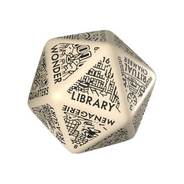 Viridian Jumbo dado Dungeon Room Generator D20 Beige