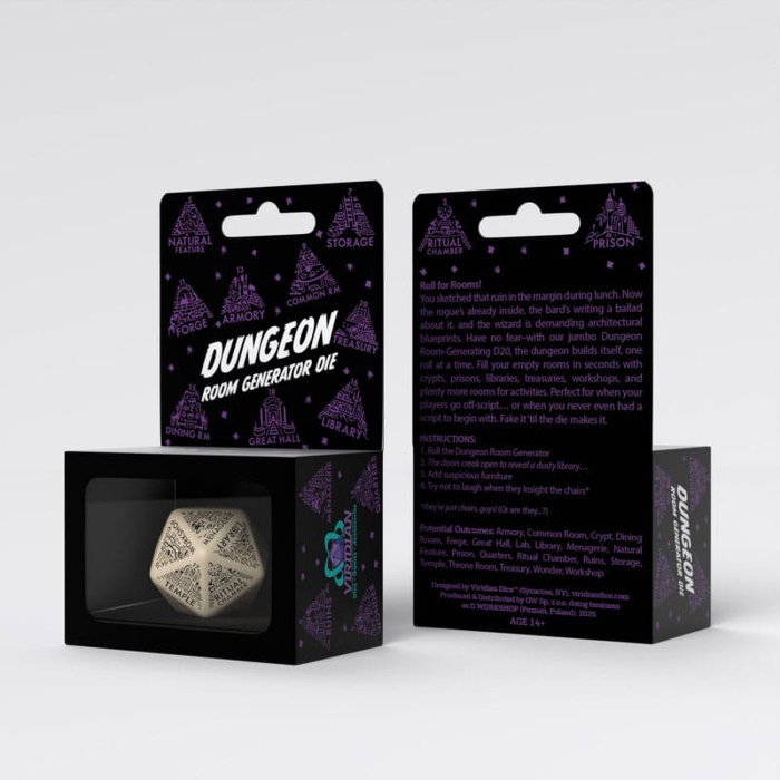 Viridian Jumbo dado Dungeon Room Generator D20 Beige Viridian Jumbo dado Dungeon Room Generator D20 Beige