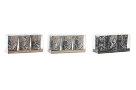 DKD Home Decor Set de 3 Velas de Cera de Parafina Tropical