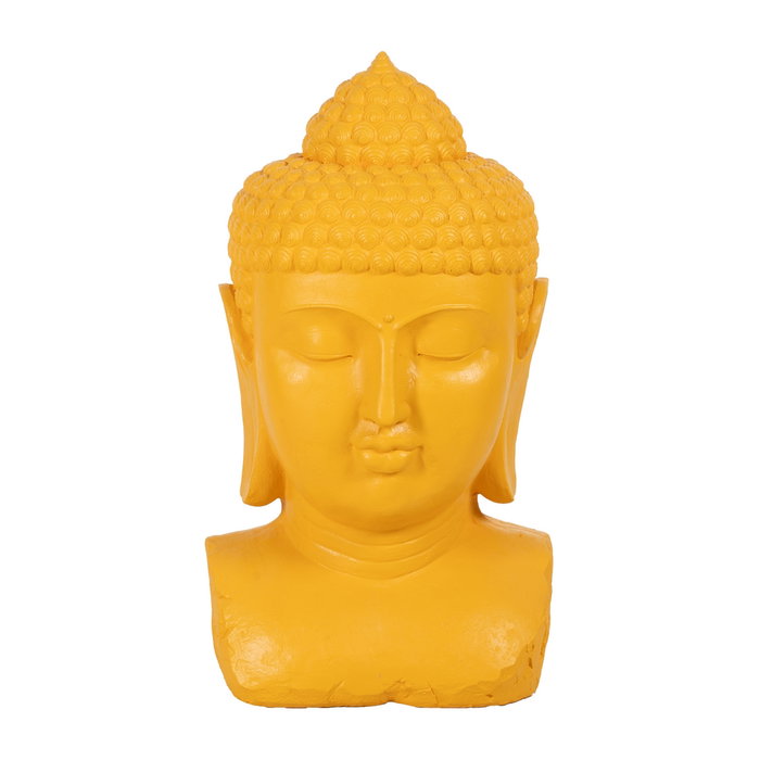 Escultura Buda Amarillo Resina 60,50 X 56 X 108 cm