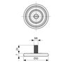 HERRAJES ALK Pie Nivelador Toni Ø50 M8X24 Negro para Muebles y Estructuras