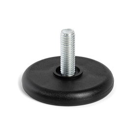 HERRAJES ALK Pie Nivelador Toni Ø50 M8X24 Negro para Muebles y Estructuras