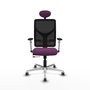 PIQUERAS Y CRESPO Silla de oficina Motilla con mecanismo Sincro/Traslack Morado/Negro