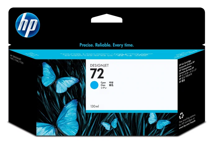 HP Cartucho de tinta DesignJet 72 cian de 130 ml HP Cartucho de tinta DesignJet 72 cian de 130 ml