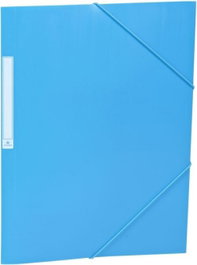 CARCHIVO Paquete de 10 Carpetas con Gomas y Solapas Azul Claro Folio