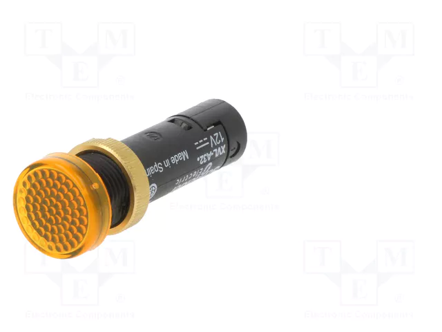 SCHNEIDER ELECTRIC Lámpara indicadora LED plana amarilla 12VDC Ø12mm