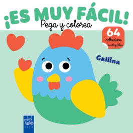 YOYO, ¡Es muy fácil! Pega y colorea. Gallina