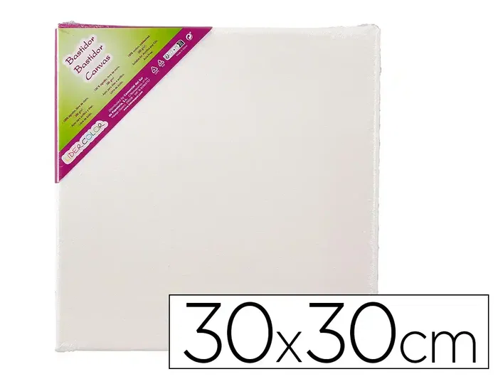 Liderpapel Lienzo 30x30 cm - Bastidor de Algodón 100% Grapado Trasero, Gramaje 280 g/m² para Pintura Acrílica y Óleo Liderpapel Lienzo 30x30 cm - Bastidor de Algodón 100% Grapado Trasero, Gramaje 280 g/m² para Pintura Acrílica y Óleo