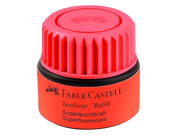 Faber Castell Textliner 1549 Tinta Rotulador Fluorescente Bote 30 ml Rojo