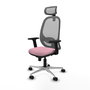 PIQUERAS Y CRESPO Silla de oficina Cilanco Rosa y Gris con Mecanismo Sincro