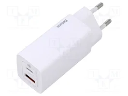 Baseus GaN2 Lite 65W USB + USB-C EU (blanco)