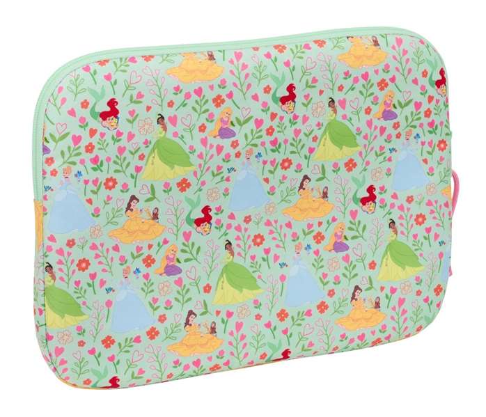 Funda para Portátil Disney Princess Bloom Verde Rosa 15,6'' 39,5 x 27,5 x 3,5 cm