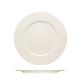 BAUSCHER Plato Llano Purity 22 cm - Porcelana Noble China, Blanco Marfil, Vajilla Alta (Set de 6)