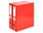 Liderpapel Archivador Folio 2 Anillas Mecanismo Palanca 75mm Rojo