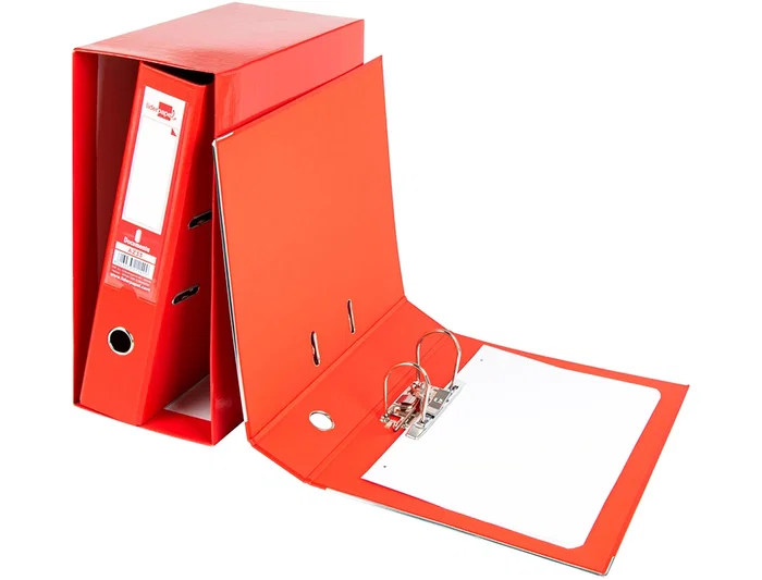 Liderpapel Archivador Folio 2 Anillas Mecanismo Palanca 75mm Rojo