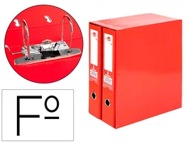 Liderpapel Modulo 2 Archivador Folio de 2 Anillas Rojo